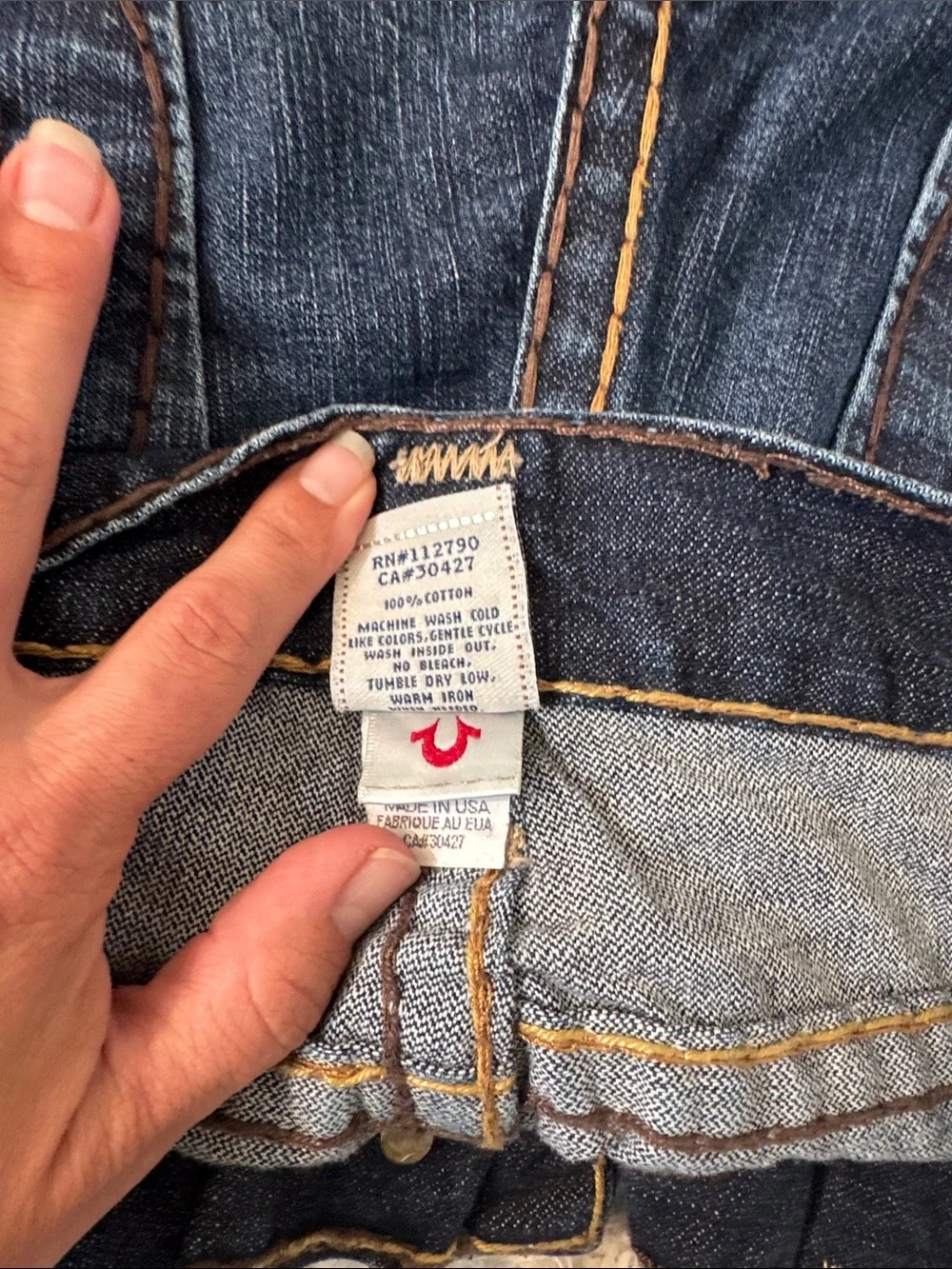 Vintage True Religion Dark Wash Straight Leg Jeans